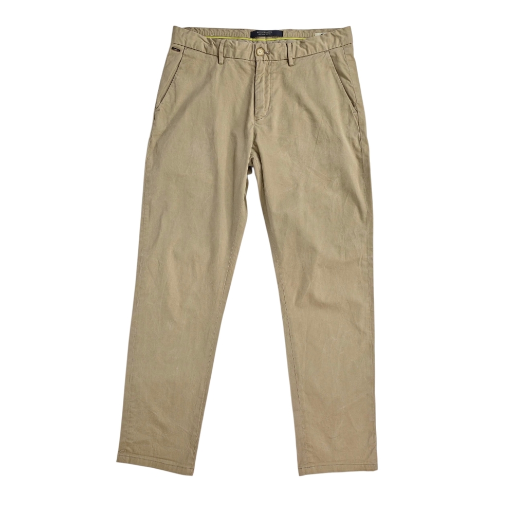 Scotch & Soda Mott Pants Flat Front Chino Khaki Beige Men’s Size 30/34 W30/L34